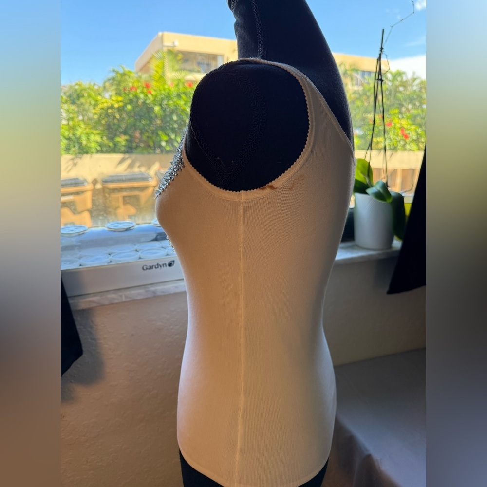 Embellished White Tank Top - Picture 5 of 11